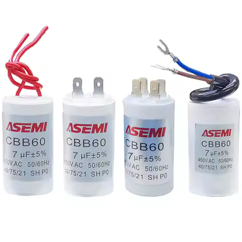 CBB60 7uF 450V Washing Motor Start Capacitor Water Pump Repair Tools
