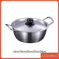 [Szlztmy2] Korean Ramen Cooking Pot, Kimchi Soup Pot, Ramyun Pot, Noodles, Hiking Cooking