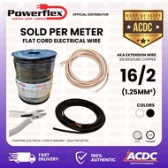 Per Meter Powerflex Flat Cord #16 (1.25mm2) Pure Copper Extension Wire