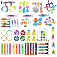 YOUNGSTAR Kids Diving Game Toys Set Water Sports Throwing Toy Diving Training Swimming Pool Toys E8V