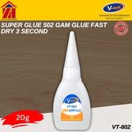 L MALL V-tech Super glue 502 Gam Glue Fast Dry 3 Second