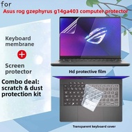 For ASUS ROG Zephyrus G14 GA403 computer screen protector keyboard cover anti glare and anti blue li