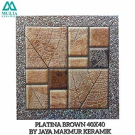 Keramik Kasar Teras Garasi Accura Platina Brown Brown 40x40