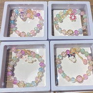 Gelang kanak-kanak kotak Sanrio baru manik pelajar rantai tangan kayu manis jed anjing manik-manik p