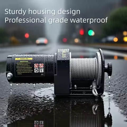 12v/24v 2000lb Beach Buggy Winch DC Winch Wire Rope Winch