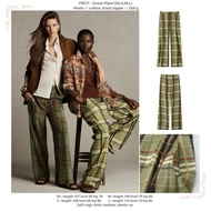 Green Plaid Pants Casual Pants