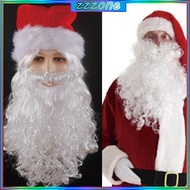 zzz Christmas Santa Hat Santa Beard Santa Wig for Adult Christmas Santa Dress Up Outfits Santa Beard