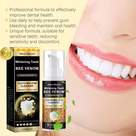 West&Month 60ml Gum Repair Mousse Toothpaste Teeth Brightening Oral Cleaning Fresh Breath Protect Gi
