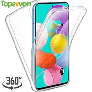 Topewon For Huawei Nova 3 3i 3e 4 4e 5 5T Mate 20 30 P20 P30 P40 Pro Lite Case, 360 Degree Full Cover Soft Clear TPU + PC plastic Case Shockproof Transparent Silicone Phone Casing