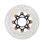 จานเบรคหน้า 4mm. GTRS ลายกลม CNC ดีสเบรคหน้า GIORNO+ ABS 220mm. ( Giorno CBS ใส่ได้ ต้องเปลี่ยนขาปั้