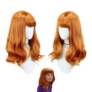 Misscoo Scooby Doo Daphne Cosplay Wig Long Orange Heat Resistant Synthetic Hair