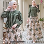 New Mila setrok remaja dewasa setelan batik bahan katun baju kondangan kekinian