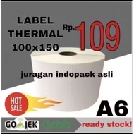 THERMAL STICKER LABEL PAPER 100 X 150 BARCODE 100X150 A6 SIZE