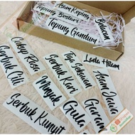 1 pc CUSTOM LABEL STIKER 2.5 cm 3 cm 4 cm 5 cm Vinyl Sticker dapur Sticker nama Thermos Belon Mug Ke