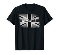 Newcastle | British United Kingdom Black & White Flag UK T-Shirt