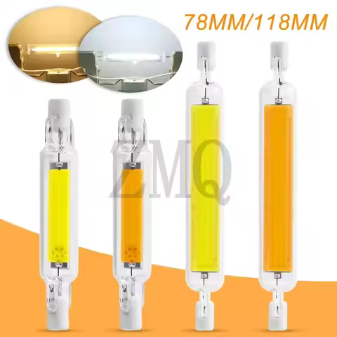 LED R7S High Powerful 78mm 15W 20W R7S Spotlight 118mm 30W 40W 220V COB Lamp Bulb Light Glass Tube R