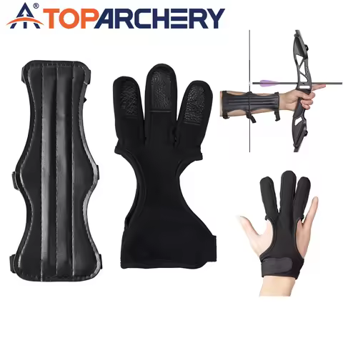 Archery Equipment Arm Guard Finger Guard Protection Adjustable Bow Arrow Hunting Shooting Training A
