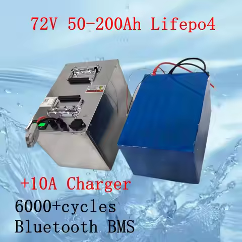 Lifepo4 72V 50Ah 60Ah 70Ah 80Ah 100Ah 150Ah 180Ah 200Ah Lithium Battery for Scooter Motorcycle Tricy