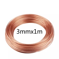 【✱2023 HOT✱】 fka5 1pcs 99.9% Pure Copper Copper Wire Diameter 3mm Length 1m Used For Motor Transformer Winding Wire