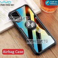 Case Vivo V21 Ring Transparan CLEAR JAZZ SERIES Casing Bumper Armor