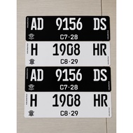 New Font Acrylic Car Number Plate