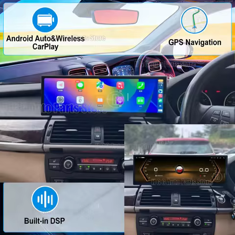 14.9" Android14 For BMW X5 E70 X6 E71 Car Wireless Carplay Android Auto Screen Multimedia Player GPS