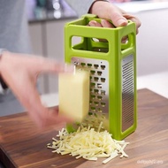 4-SidedStainlessSteelCheeseGraterBox,ProfessionalFoldableKitchenGraterwithCoarseFineRibbonFlatBlades