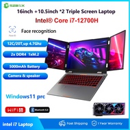 SZBOX MAX16 i7-12700H Triple-Display Laptop 16inch + 2*10.5inch Screen Windows 11 Pro WIFI6 RJ45 LAN