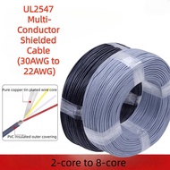UL2547 Multi-Core Shielded Cable 30AWG-22AWG - Flexible Tinned Copper Wire - for CCTV Camera, Audio 