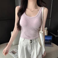 Women Outer Wear Women New Style Vest Thin Style Cotton Bottoming Top Summer Medium Style Slimmer Lo