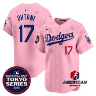 Men's MLB Los Angeles Dodgers Shohei Ohtani Pink 2025 Tokyo Series Baseball Custom Jersey