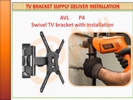 P4 TV swivel bracket with Installation , up to 55" 40 Kg ( latest Model ) suitable for all brand TV , Vesa from 100 x 100 mm to 400 x 400 mm , LG , Samsung , Xiaomi , Prism , TCL , Philips , Aiwa , other brands ALSO