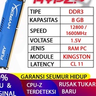 KINGSTON HYPERX FURY GAMING DDR3 8GB 1600MHz RAM PC DDR3 8GB