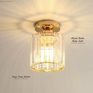 Modern crystal glass ceiling lamp, luxurious design, minimalist living room ceiling