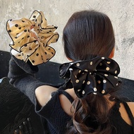 Elegant Polka Dot Scrunchy Hair Ring Classy Classic Fabric Hair Rope Scrunchy Hair Accessories Headd