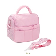 Batik Insulated Portable Leakproof Lunch Box Storage Bag Puffy Padded Waterproof Cooler Bento Tote B