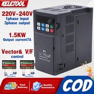 Mini VFD Variable Frequency Drive 2.2KW 3HP 220V Single Phase To Three-phase Built-in Converter Moto