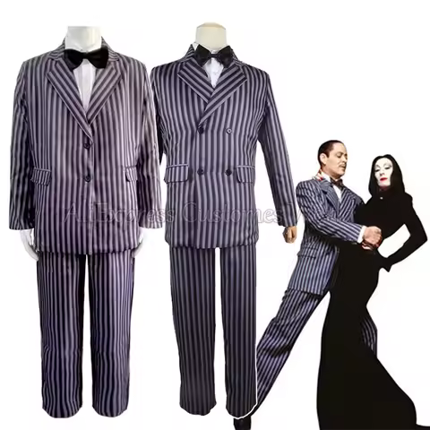 Movie Gomez Addams Cosplay Costumes Suit Anime Wednesday Role Play Family Proms Uniform Outfits Hall