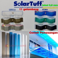 Atap Polycarbonate SOLARTUFF Roma Gelombang BULAT Fiber Kanopi 0.8mm