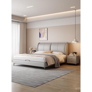 Solid Wood Modern Bed Owner 2024 Atmospheric Simple 8 Interference 1 Meter New Style Double Bed High