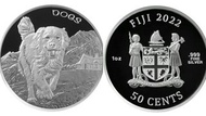 斐濟可愛狗狗限量銀幣1盎司~限量12000枚，斐濟銀幣，收藏錢幣，錢幣，紀念幣，銀幣，幣~斐濟可愛狗狗精鑄銀幣一盎司