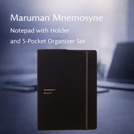 Maruman Nemosine Note Pad & Holder with 5 Pockets - A5/A4 Format, Black
