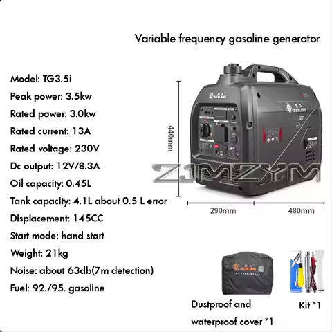 3500W Portable Small Gasoline Generator TG3.5i 220V Household Equipment Generators Home And Outdoor 