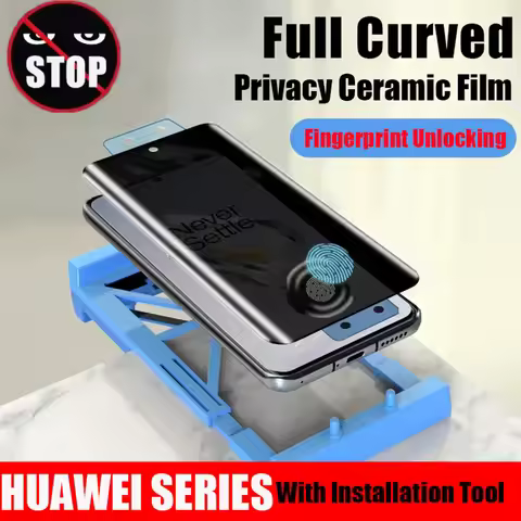 Anti Spy Ceramic Film For Huawei Mate 20 P30 P40 P50 Nova 7 8 Pro RS Anti-Peep Privacy Screen Protec