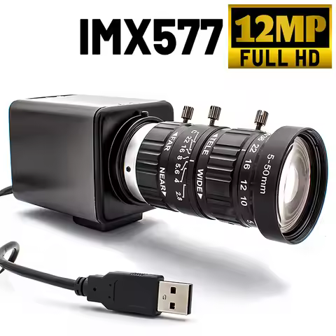 1080P 120FPS High Speed USB Camera 12MP IMX577 CMOS 4K 30FPS Low Light Mini PC Camera HD Varifocal L