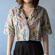 印尼蠟染短袖西裝外套 RATNA - 繽紛奶茶 - RAT008