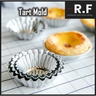 Reusable Acuan Tart Kek Aluminium Egg Tart Mould Hard Shell Cupcake Cookie Mold Cheese Tart Mould Ba