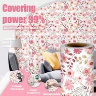 1 Roll 1m/3m/5m Vintage Pink Floral & Leaf Peel And Stick Wallpaper, Removable Vinyl Contact Paper, 