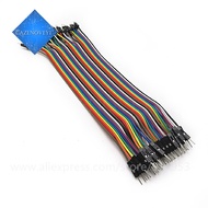 1lot =40pcs 20cm 2.54mm 1pin 1p-1p male to male jumper wire Dupont cable for   Chip IC