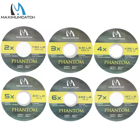 Maximumcatch Fly Fishing Tippet Line Nylon Tippet Material Clear Color 25/50M 0X/1X/2X/3X/4X/5X/6X/7